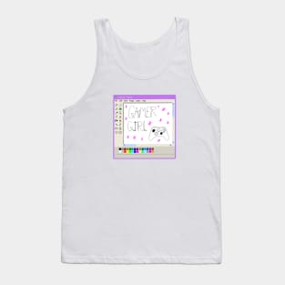 Gamer girl Ms Paint drawing Tank Top